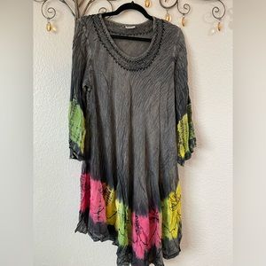 India Boutique trapeze style dress coverup one size